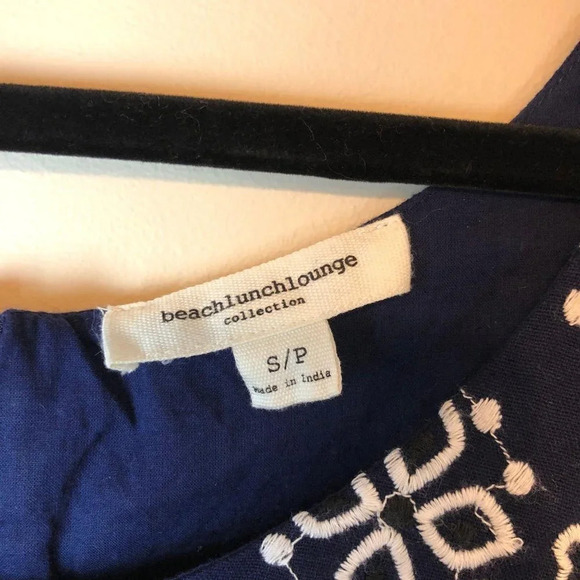 BeachLunchLounge | Embroidered Dress Blue Small - Picture 3 of 6